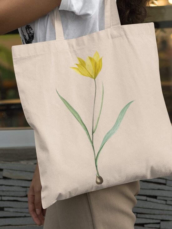 Outfit Bits Handbags - Woodland Tulip Vintage Floral Print Graphic Canvas Tote Bag